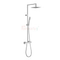 Square design T-tube thermostatic shower faucet